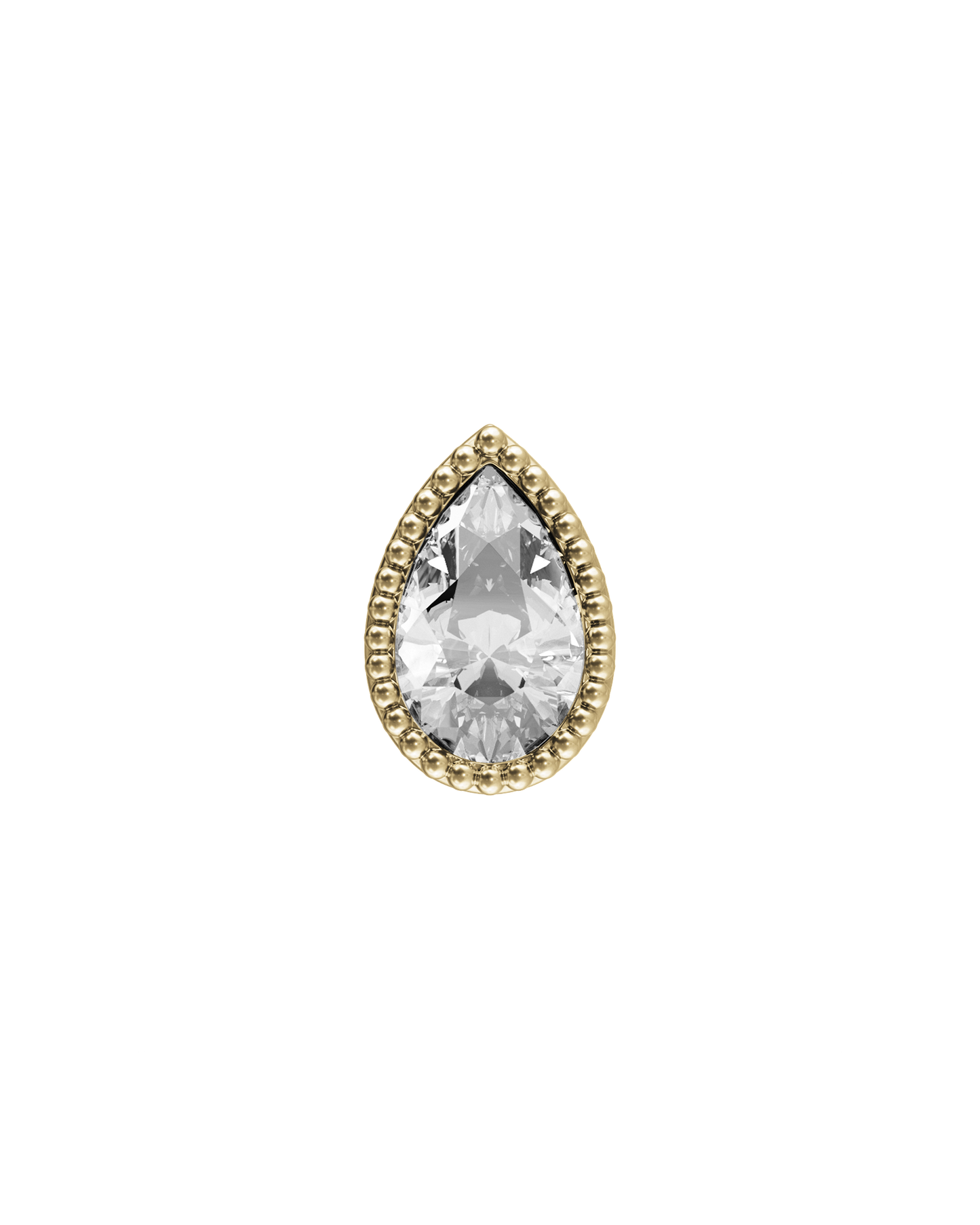 Twill teardrop flatback stud earring - ambi Jewelry