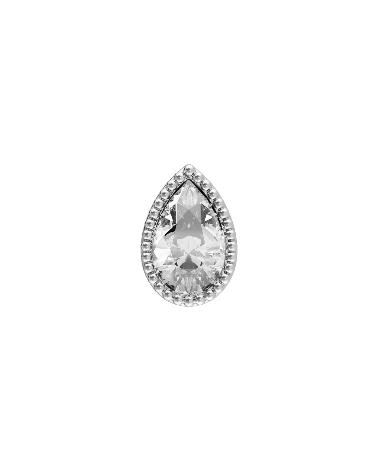 Twill teardrop flatback stud earring - ambi Jewelry