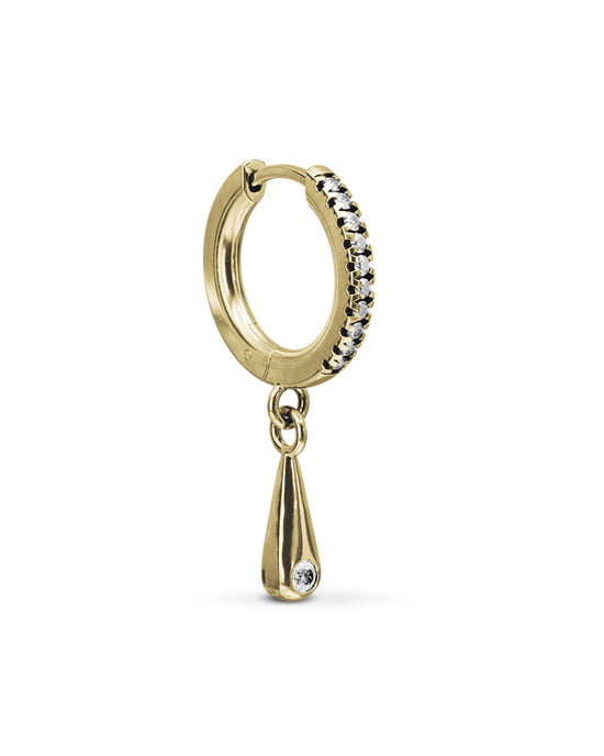 Moondrop drop hoop earring - ambi Jewelry