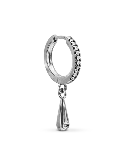 Moondrop drop hoop earring - ambi Jewelry