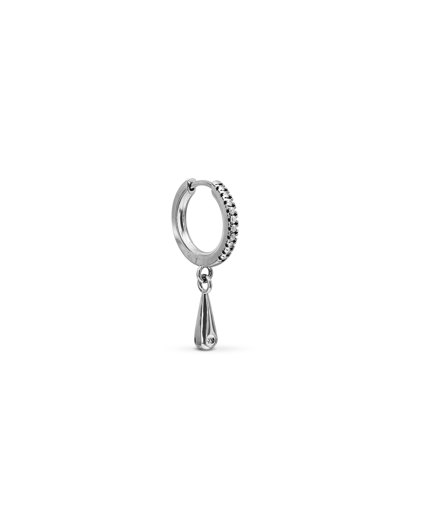 Moondrop drop hoop earring - ambi Jewelry