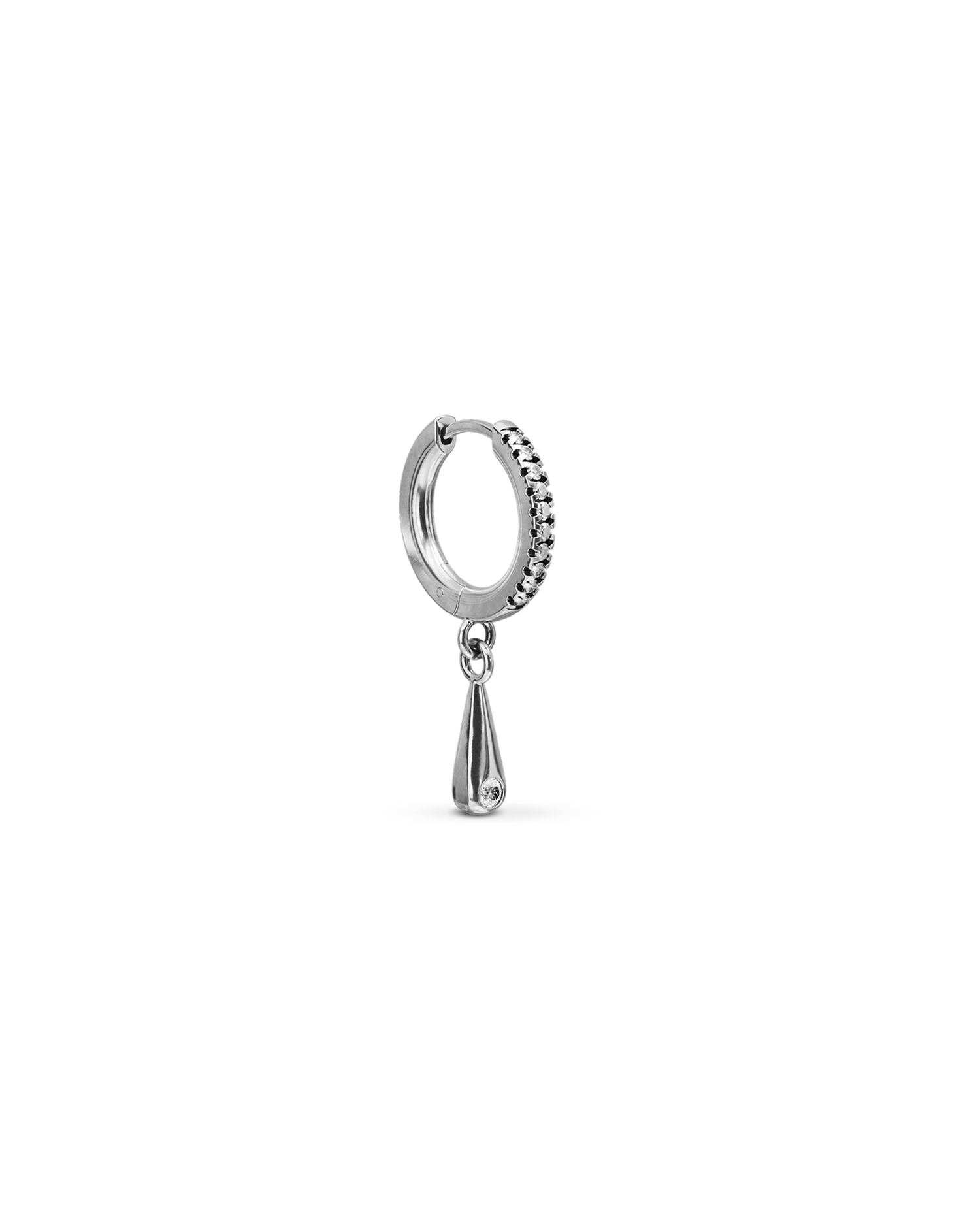 Moondrop drop hoop earring - ambi Jewelry