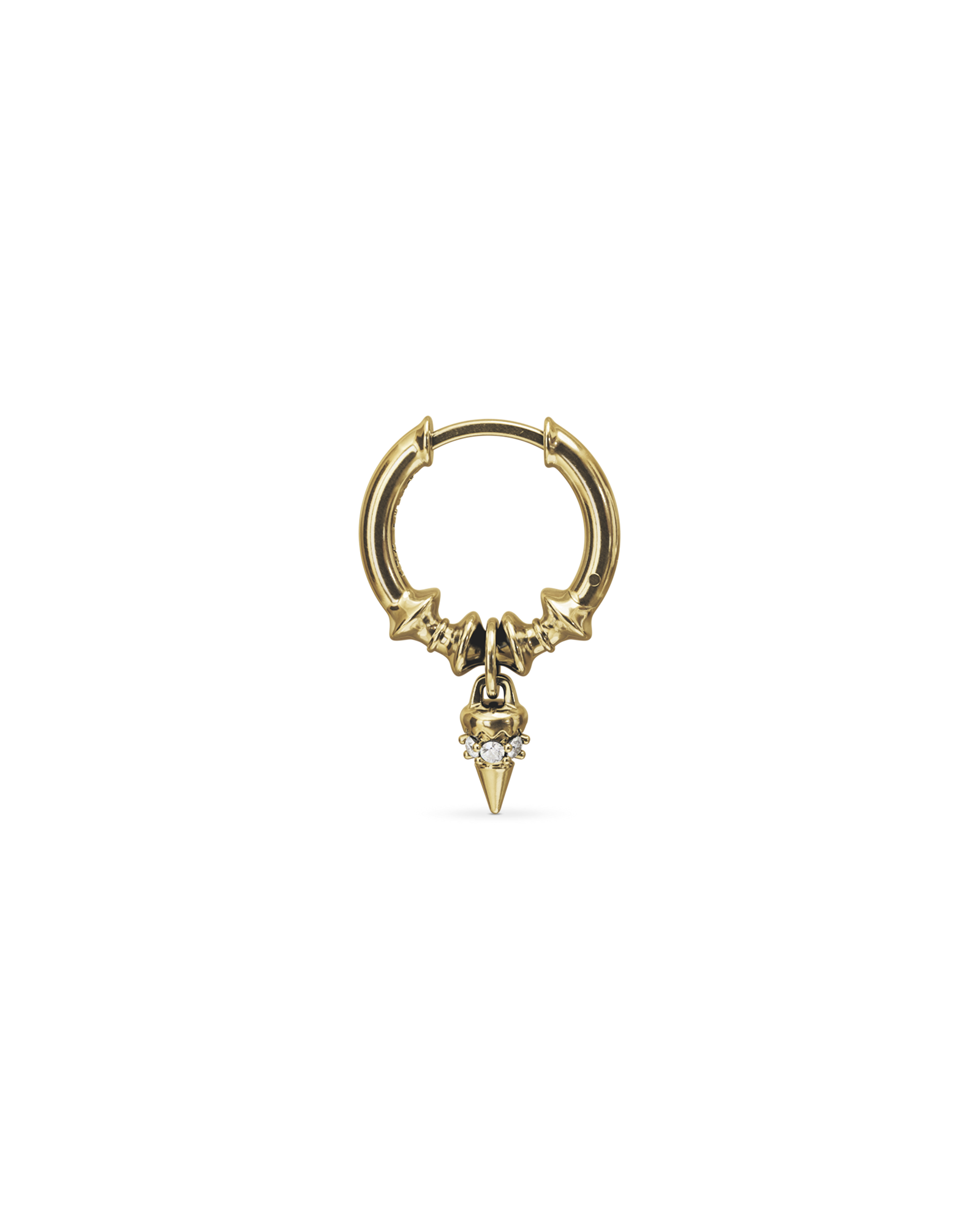 Crown drop hoop earring - ambi Jewelry