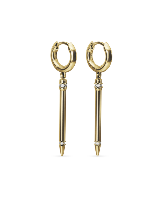 Glacier pin drop huggie earring - ambi Jewelry