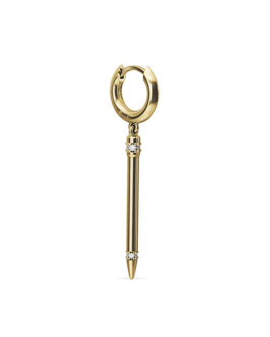 Glacier pin drop huggie earring - ambi Jewelry