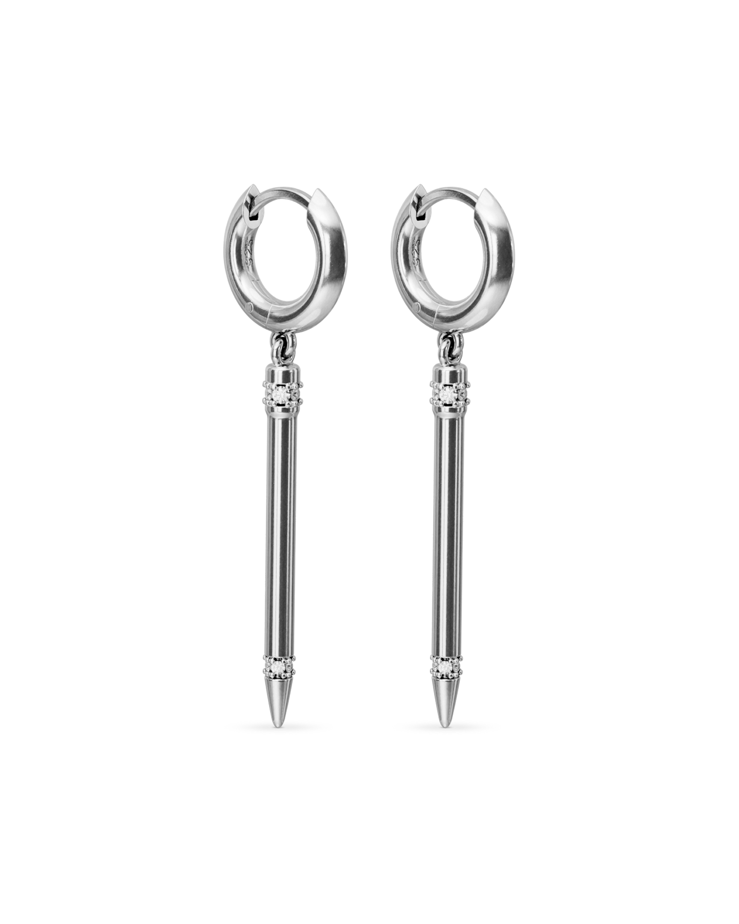 Glacier pin drop huggie earring - ambi Jewelry