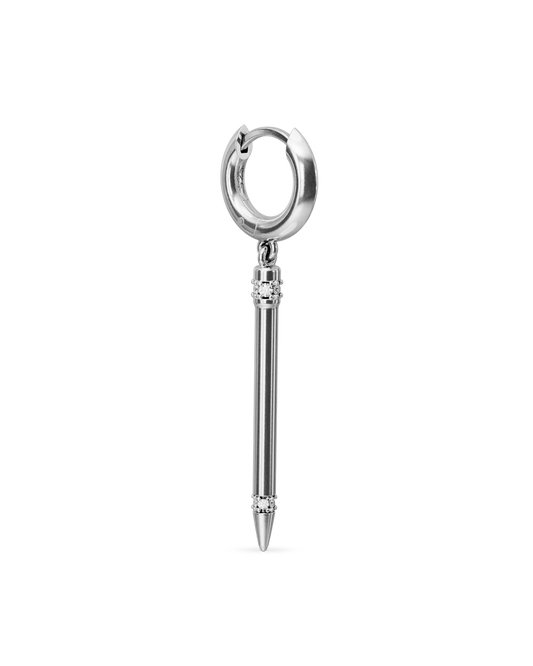 Glacier pin drop huggie earring - ambi Jewelry