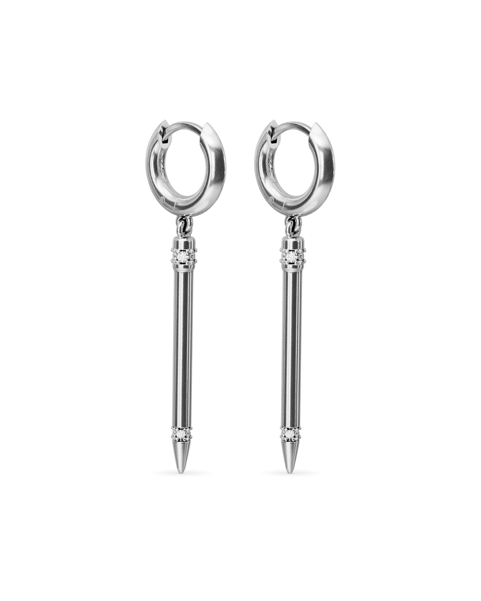 Glacier pin drop huggie earring - ambi Jewelry
