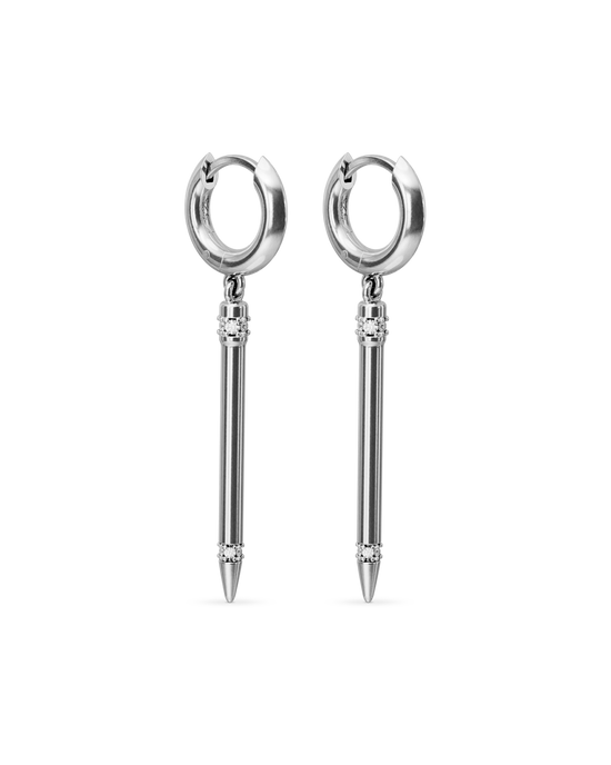 Glacier pin drop huggie earring - ambi Jewelry