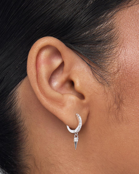 Glacier drop huggie earring - ambi Jewelry