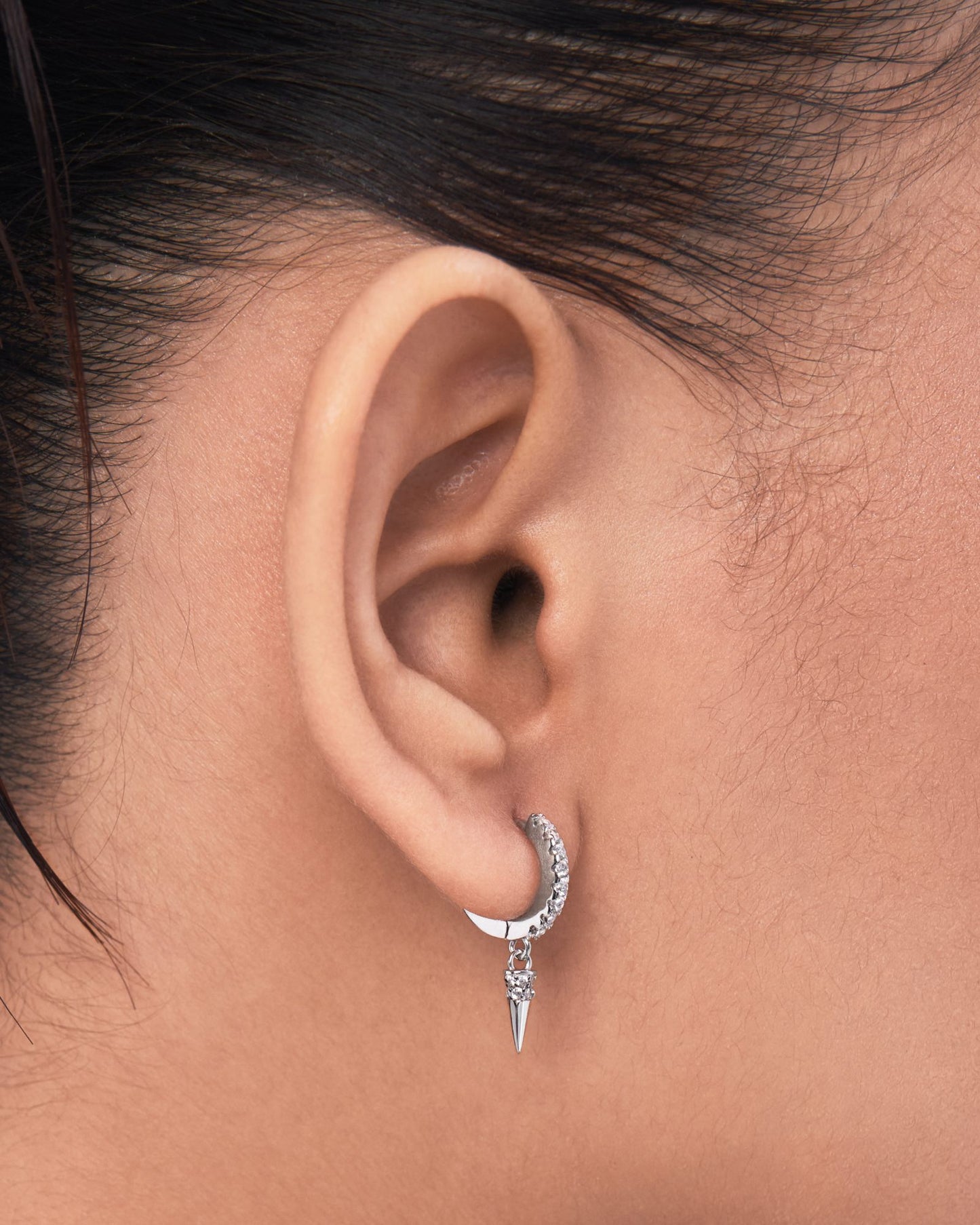 Glacier drop huggie earring - ambi Jewelry