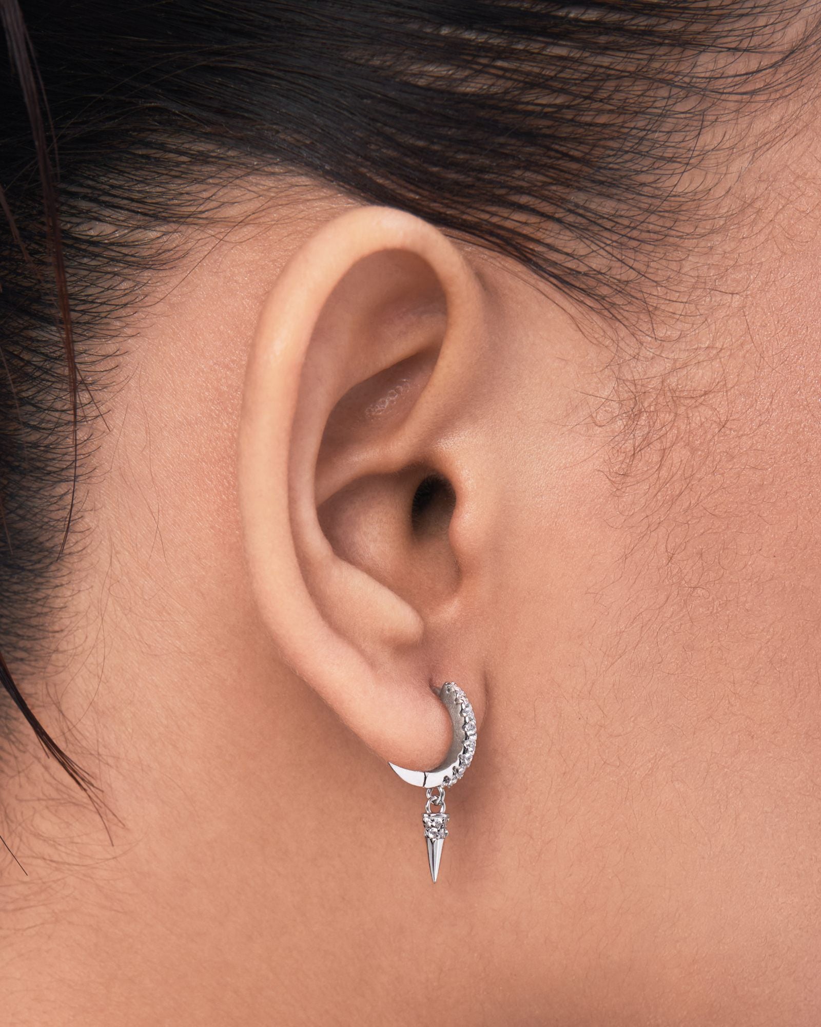 Glacier drop huggie earring - ambi Jewelry
