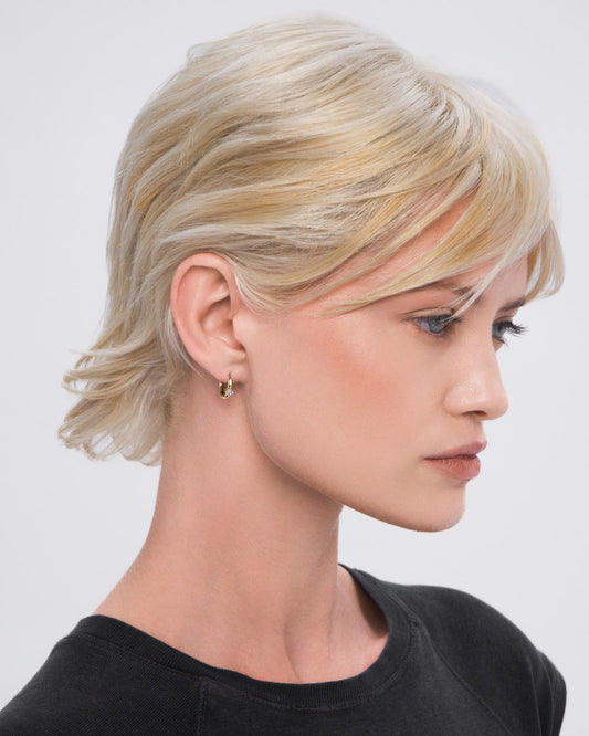 Rosette huggie earring - ambi Jewelry