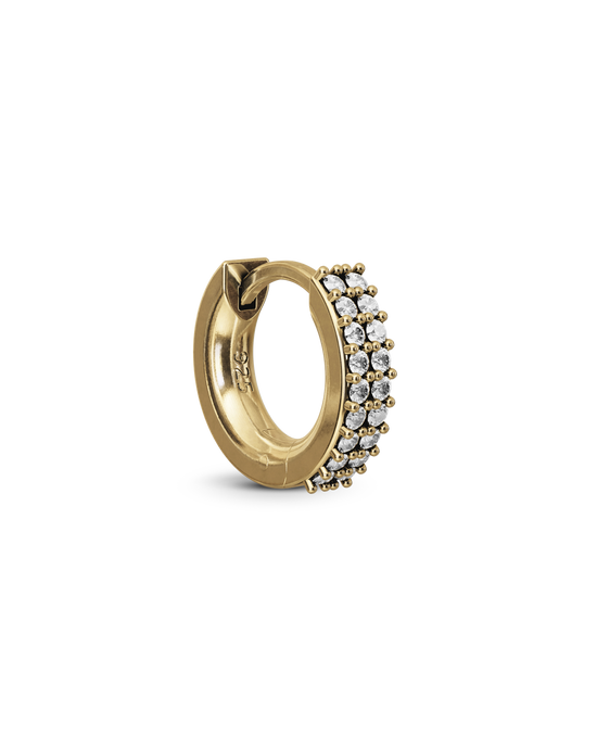 Rubi bejewelled huggie earring - ambi Jewelry