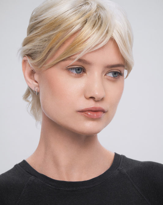 Gloss huggie earring (14k gold) - ambi Jewelry