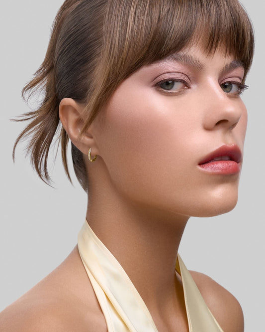 Wisp bejewelled huggie earring - ambi Jewelry