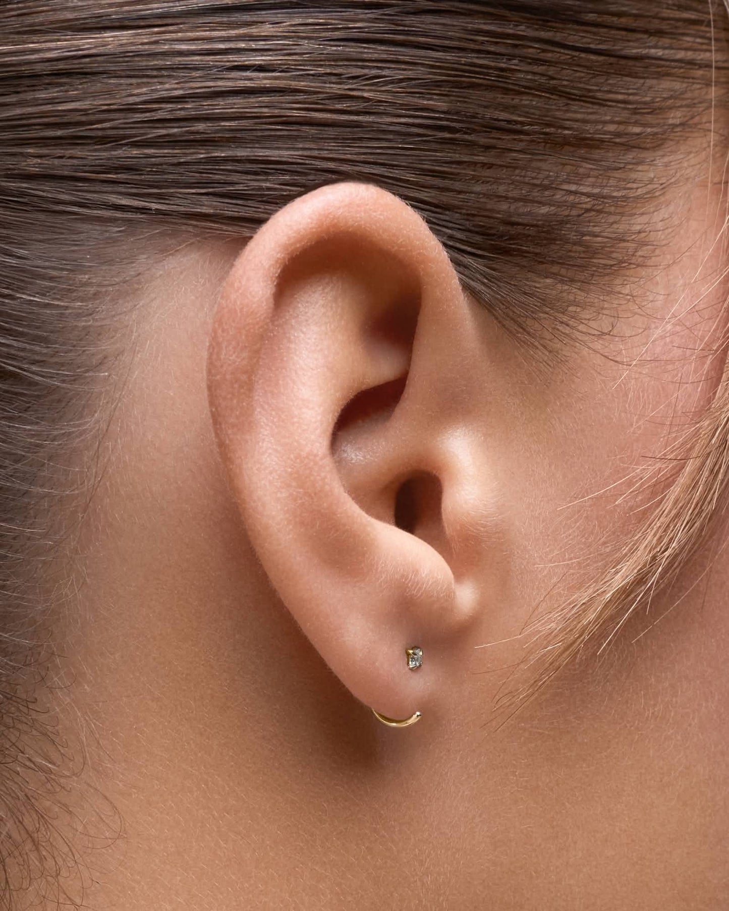 Odette open huggie earring - ambi Jewelry