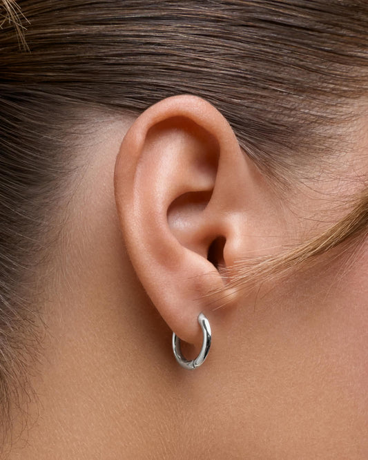 Gloss huggie earring - 10mm - ambi Jewelry