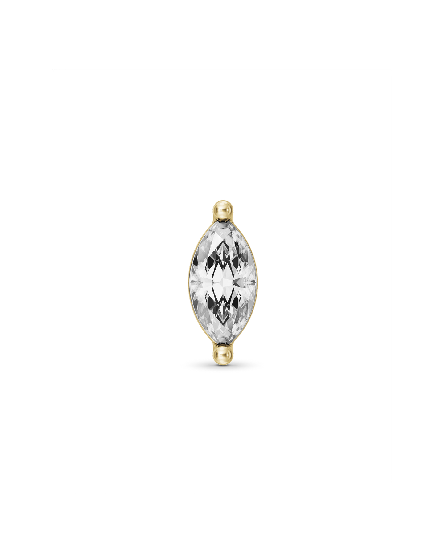 Dusk marquise flatback stud earring - ambi Jewelry