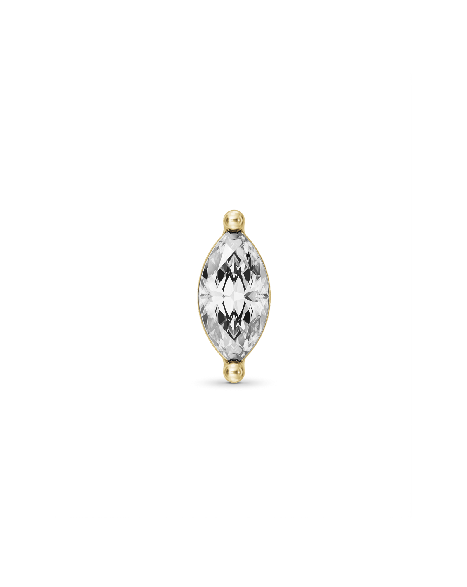 Dusk marquise flatback stud earring - ambi Jewelry