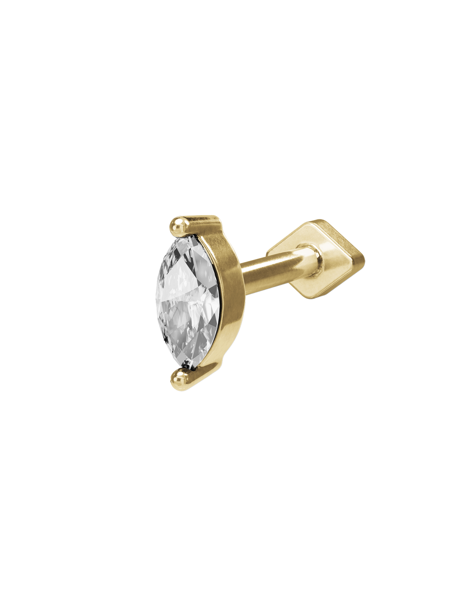 Dusk marquise flatback stud earring - ambi Jewelry