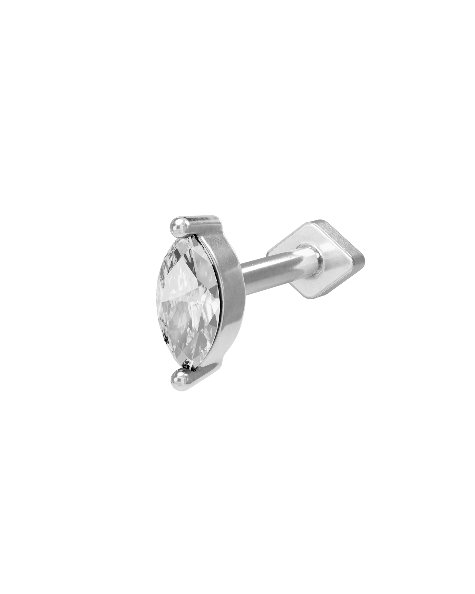 Dusk marquise flatback stud earring - ambi Jewelry