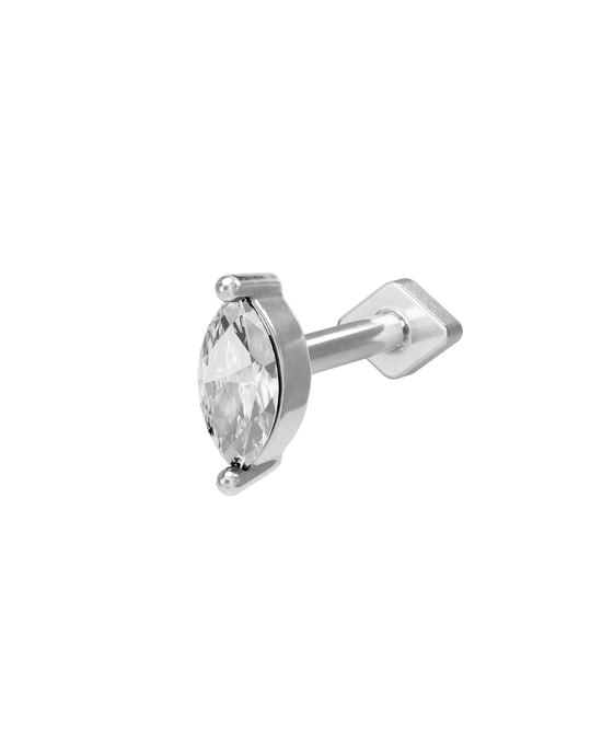 Dusk marquise flatback stud earring - ambi Jewelry
