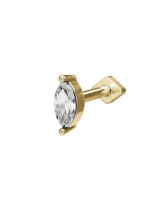 Dusk marquise flatback stud earring - ambi Jewelry