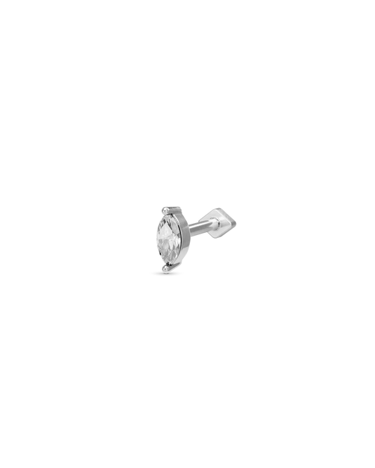 Dusk marquise flatback stud earring - ambi Jewelry