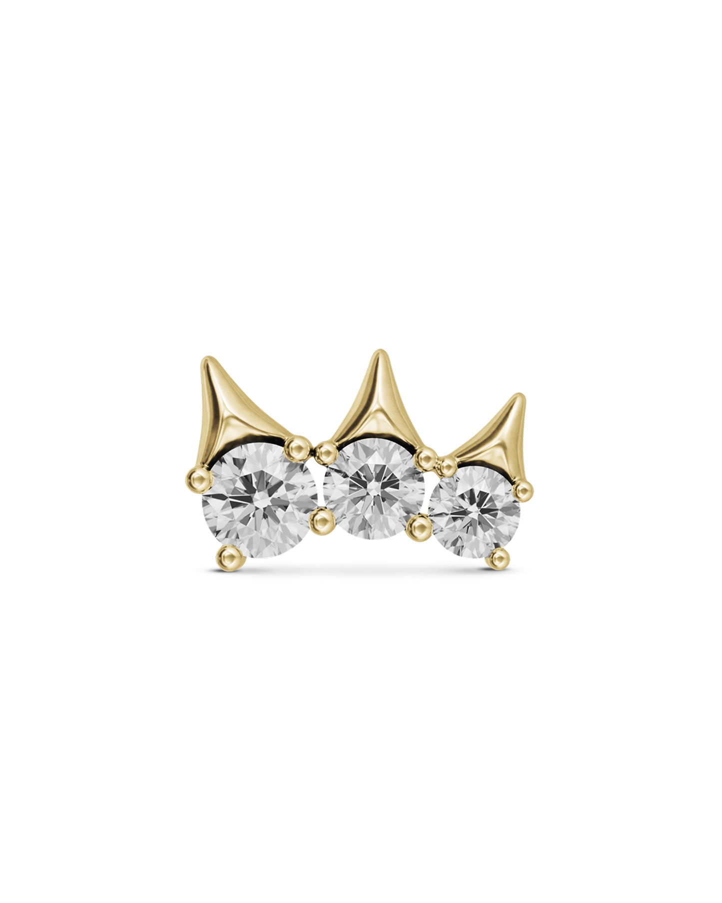 Tiara flatback stud earring - ambi Jewelry