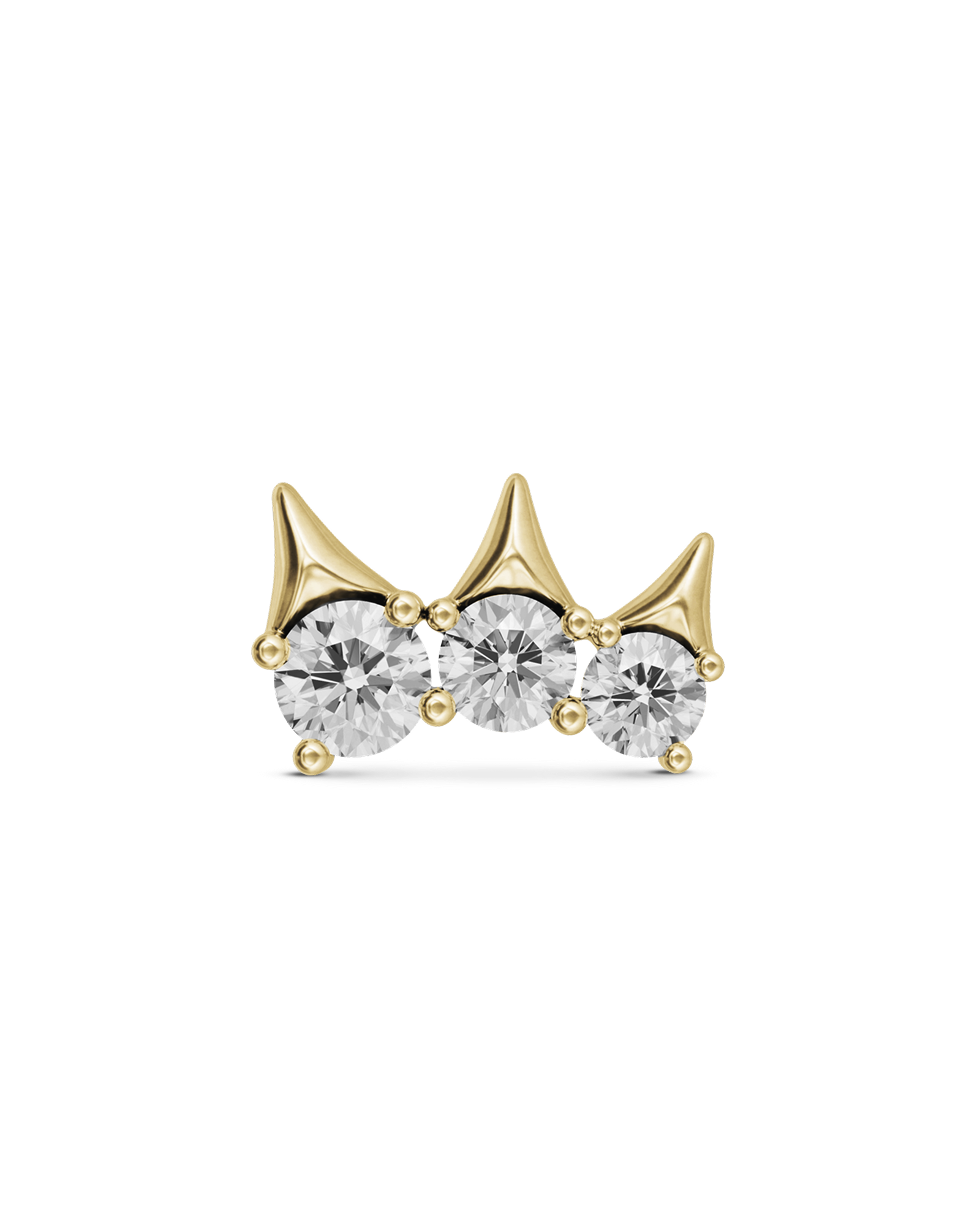 Tiara flatback stud earring - ambi Jewelry