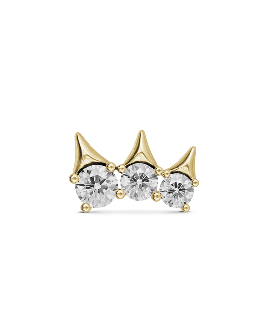 Tiara flatback stud earring - ambi Jewelry