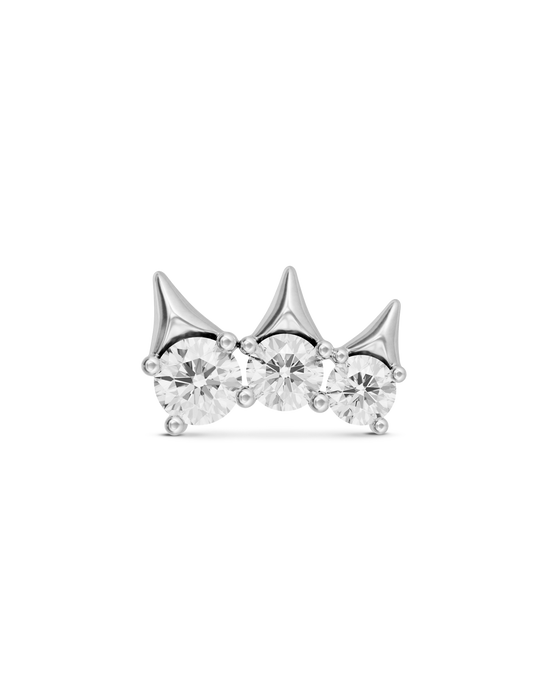 Tiara flatback stud earring - ambi Jewelry
