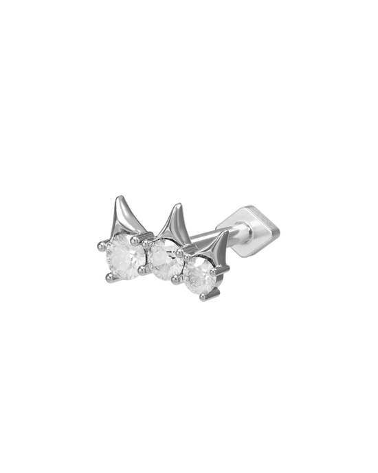 Tiara flatback stud earring - ambi Jewelry