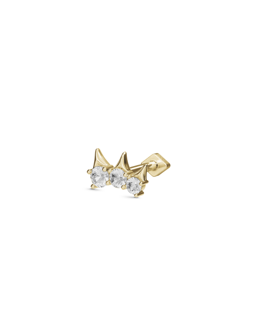 Tiara flatback stud earring - ambi Jewelry