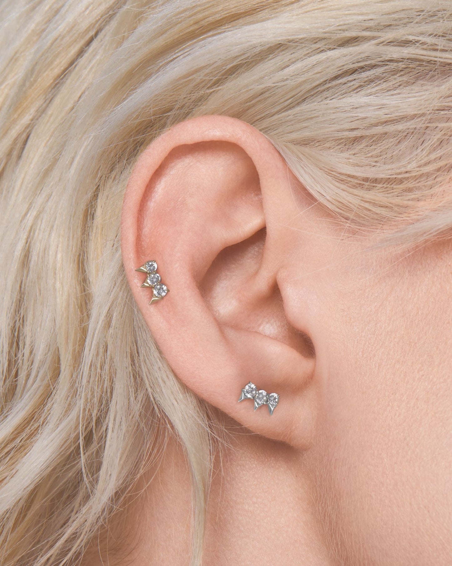 Tiara flatback stud earring - ambi Jewelry