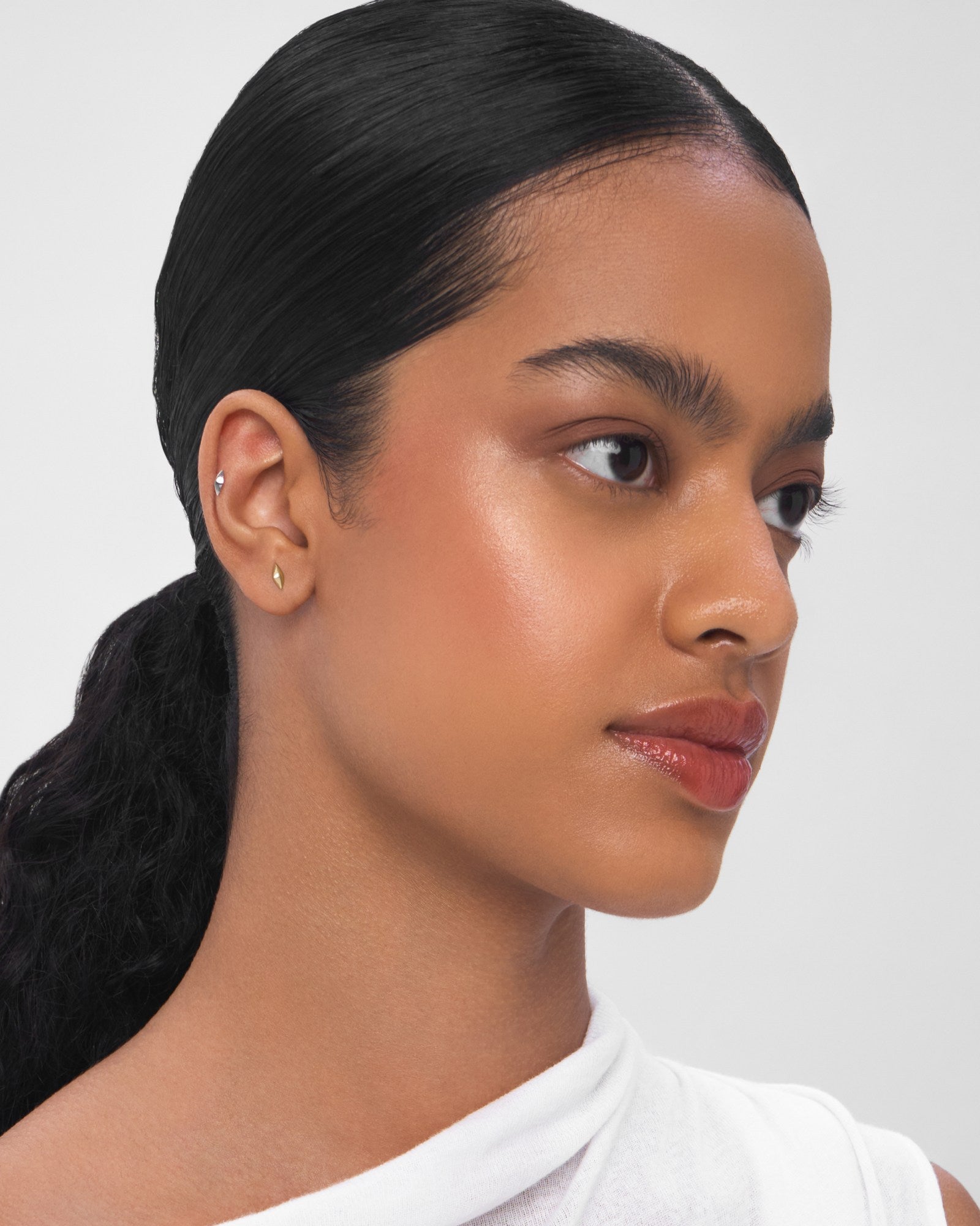 Petal flatback stud earring - ambi Jewelry