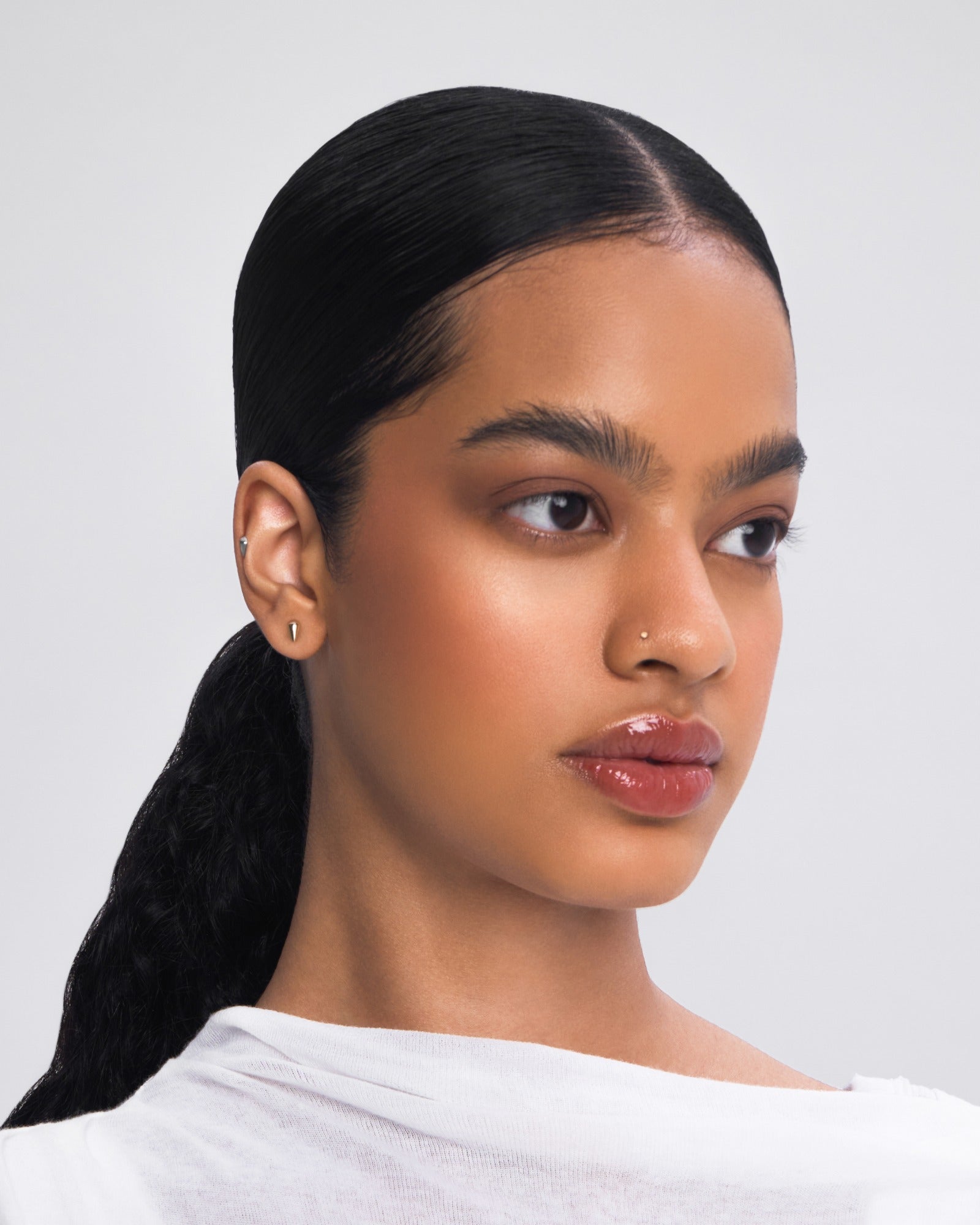 Moondrop flatback stud earring - ambi Jewelry