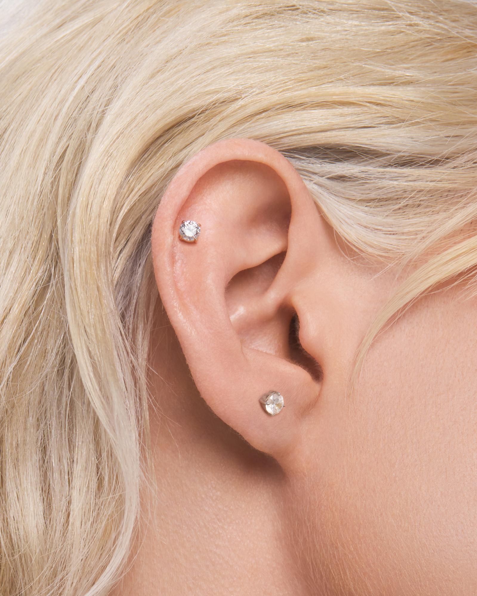 Odette round flatback stud earring - ambi Jewelry