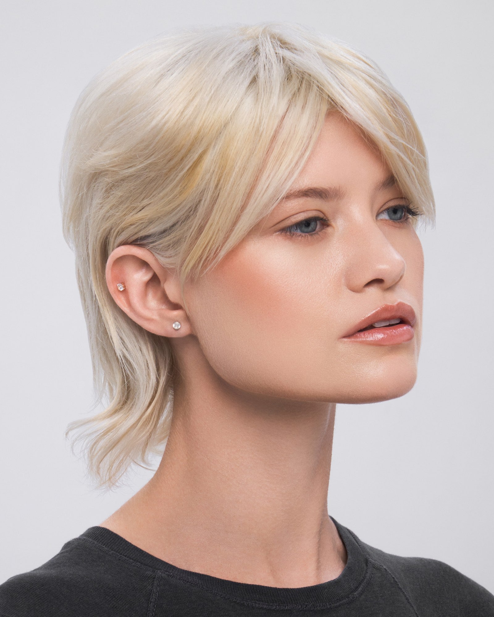 Odette round flatback stud earring - ambi Jewelry