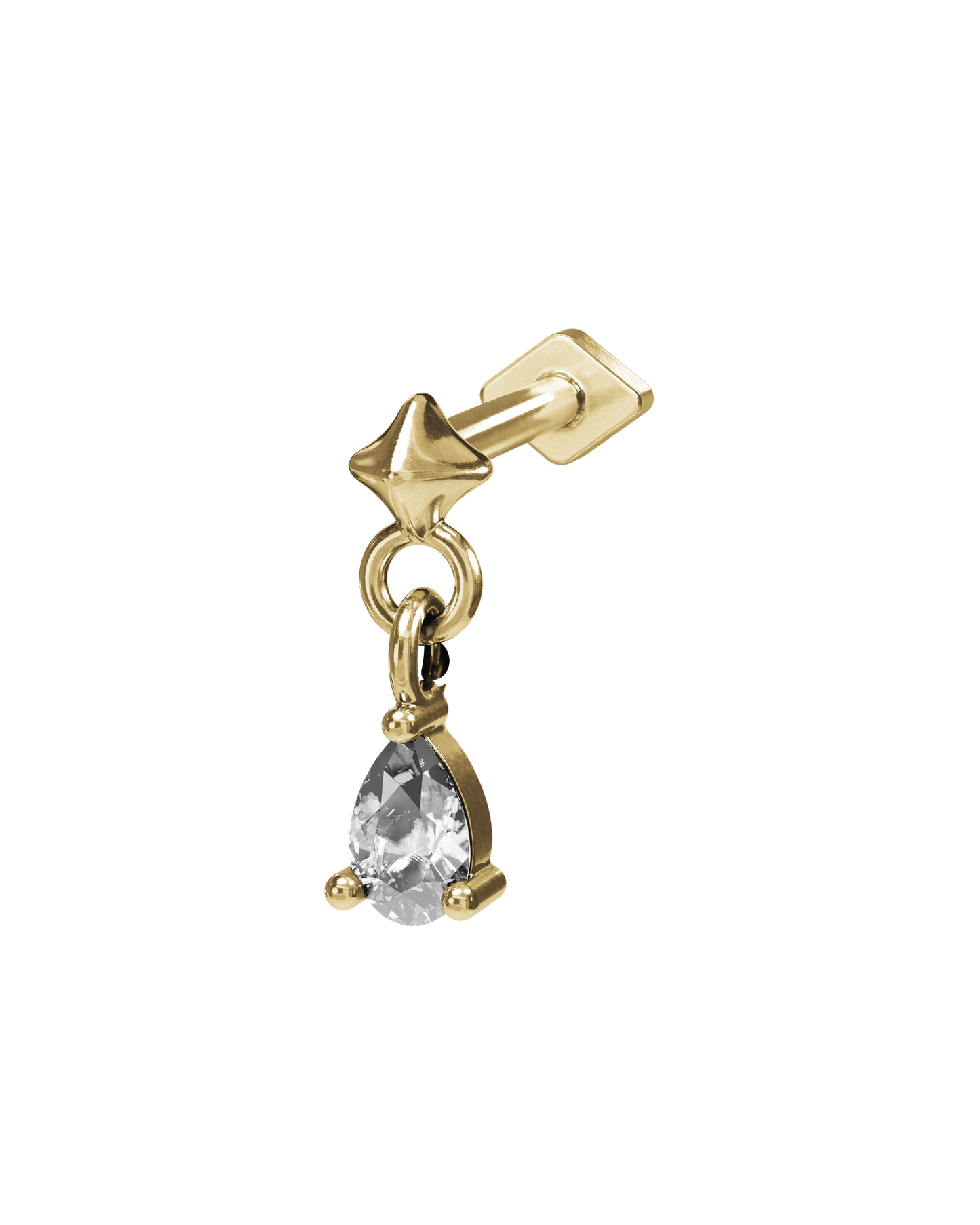 Lumi flatback stud earring - ambi Jewelry