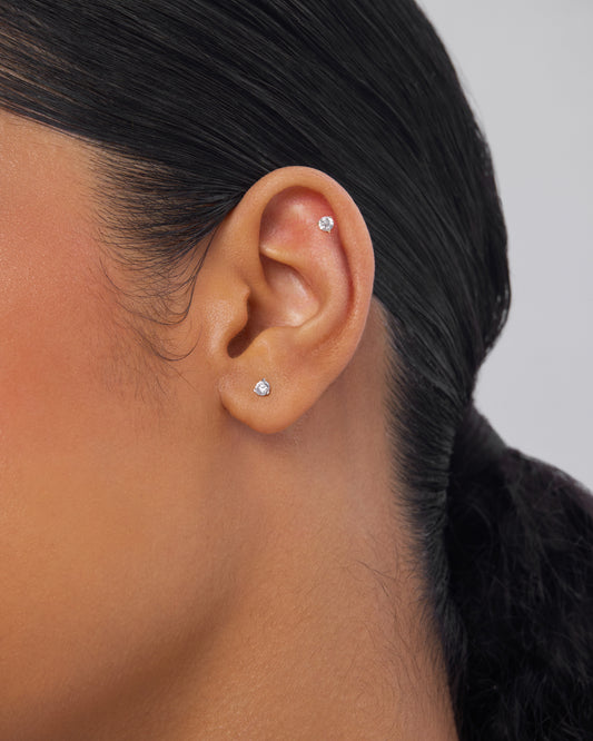 Ode Round Flatback Stud Earring - ambi Jewelry