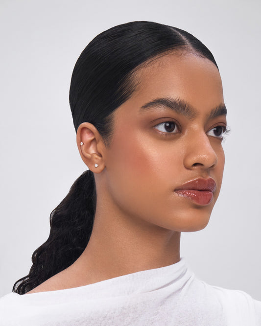 Ode round flatback stud earring - ambi Jewelry