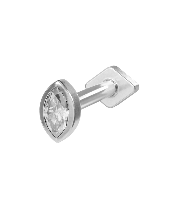 Dawn marquise flatback stud earring - ambi Jewelry