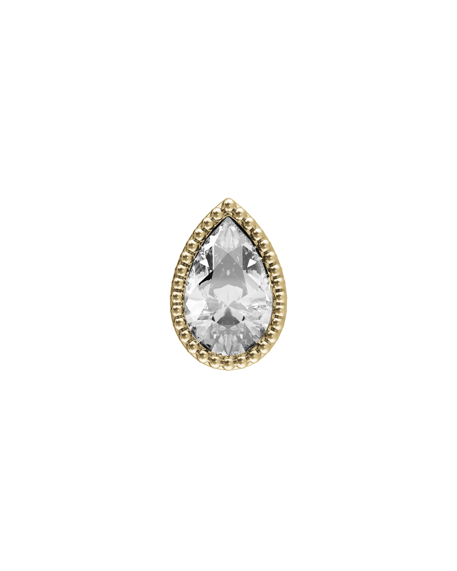 Twill teardrop flatback stud earring - ambi Jewelry