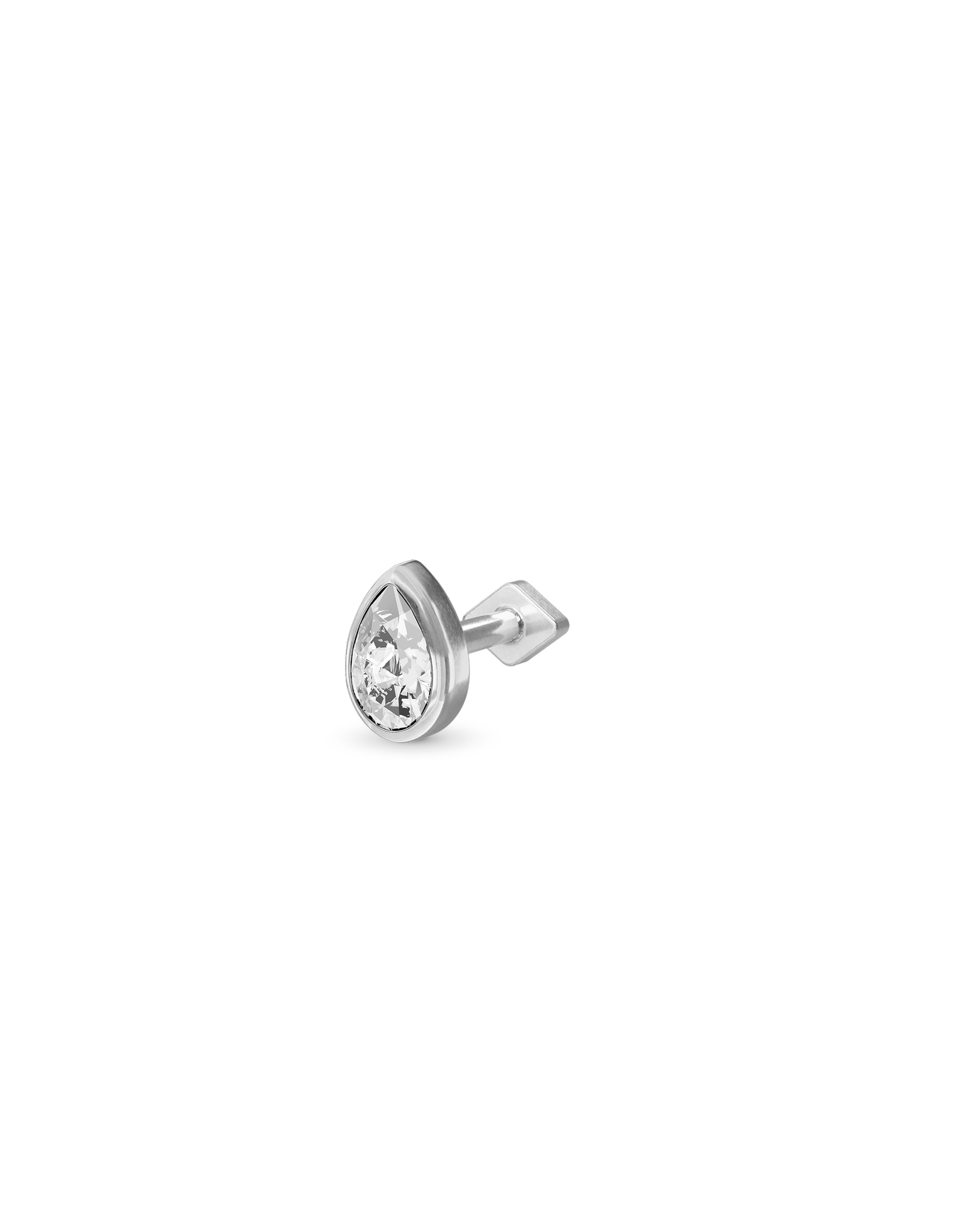 Twill teardrop flatback stud earring - ambi Jewelry