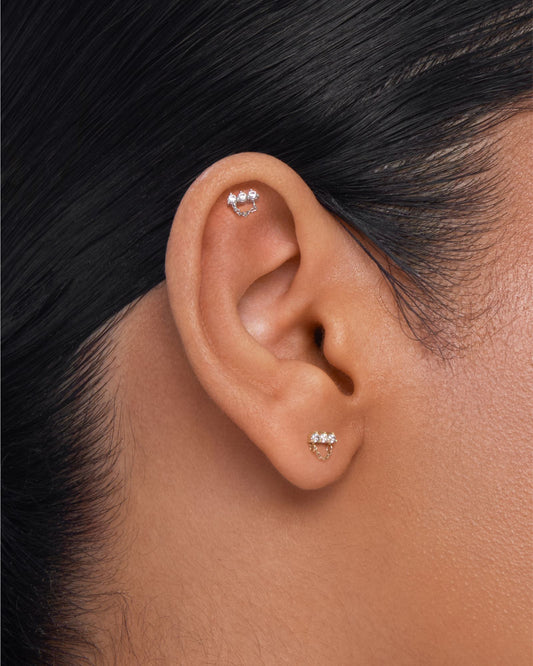 Gallery flatback stud earring - ambi Jewelry