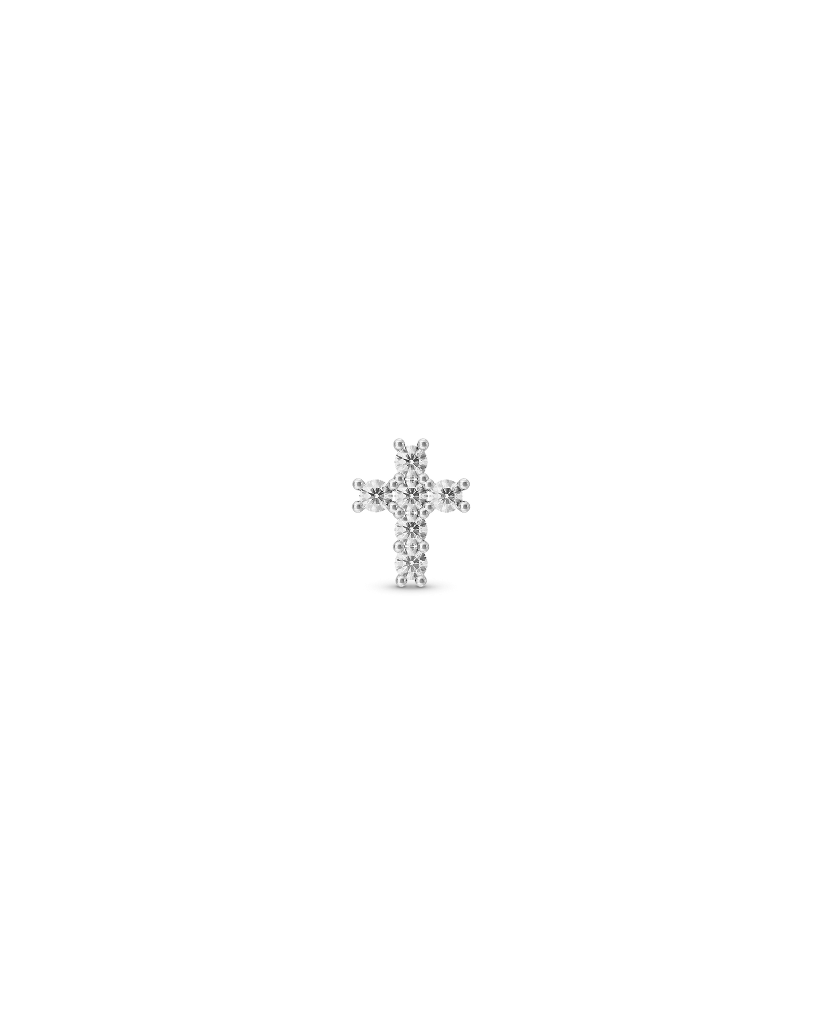 Bejewelled cross flatback stud earring - ambi Jewelry
