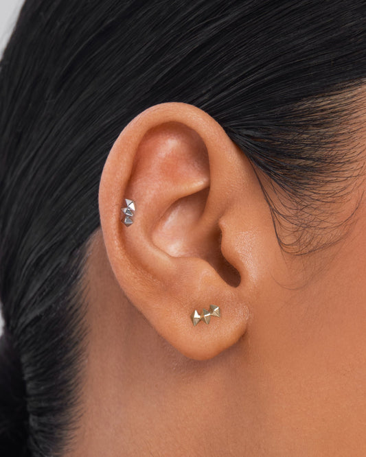 Tulip lite flatback stud earring - ambi Jewelry