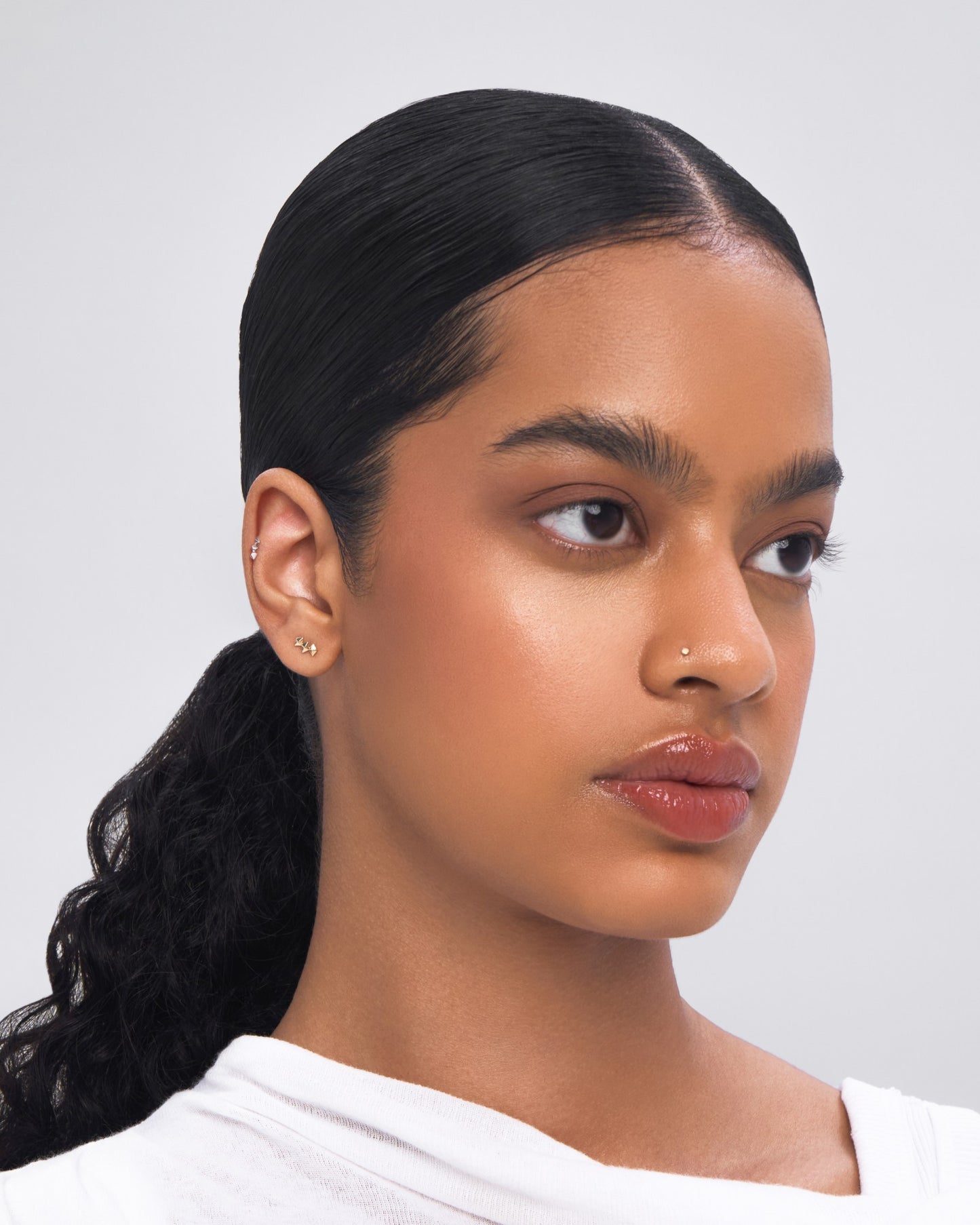 Tulip lite flatback stud earring - ambi Jewelry